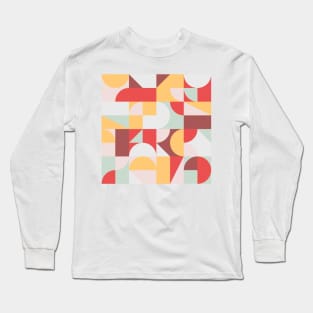 Mid Century Shapes N.10 / Retro Summer Evening Long Sleeve T-Shirt